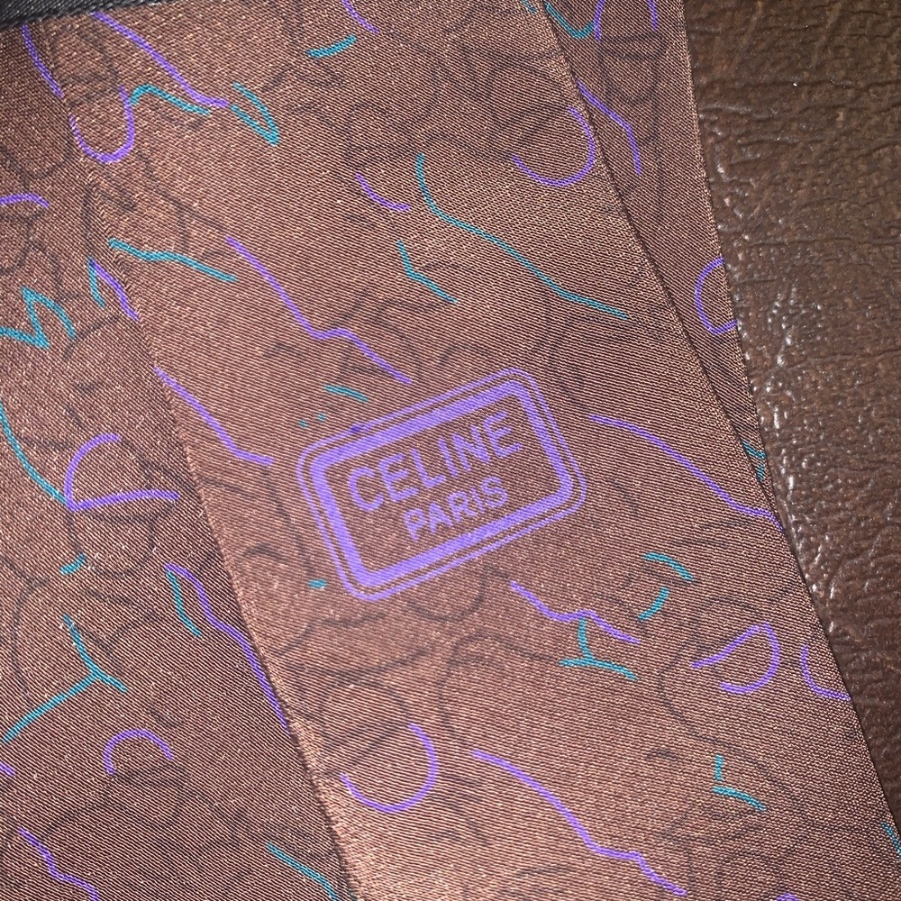 Celine jockey and horse print tie - Picture 4 of 4
